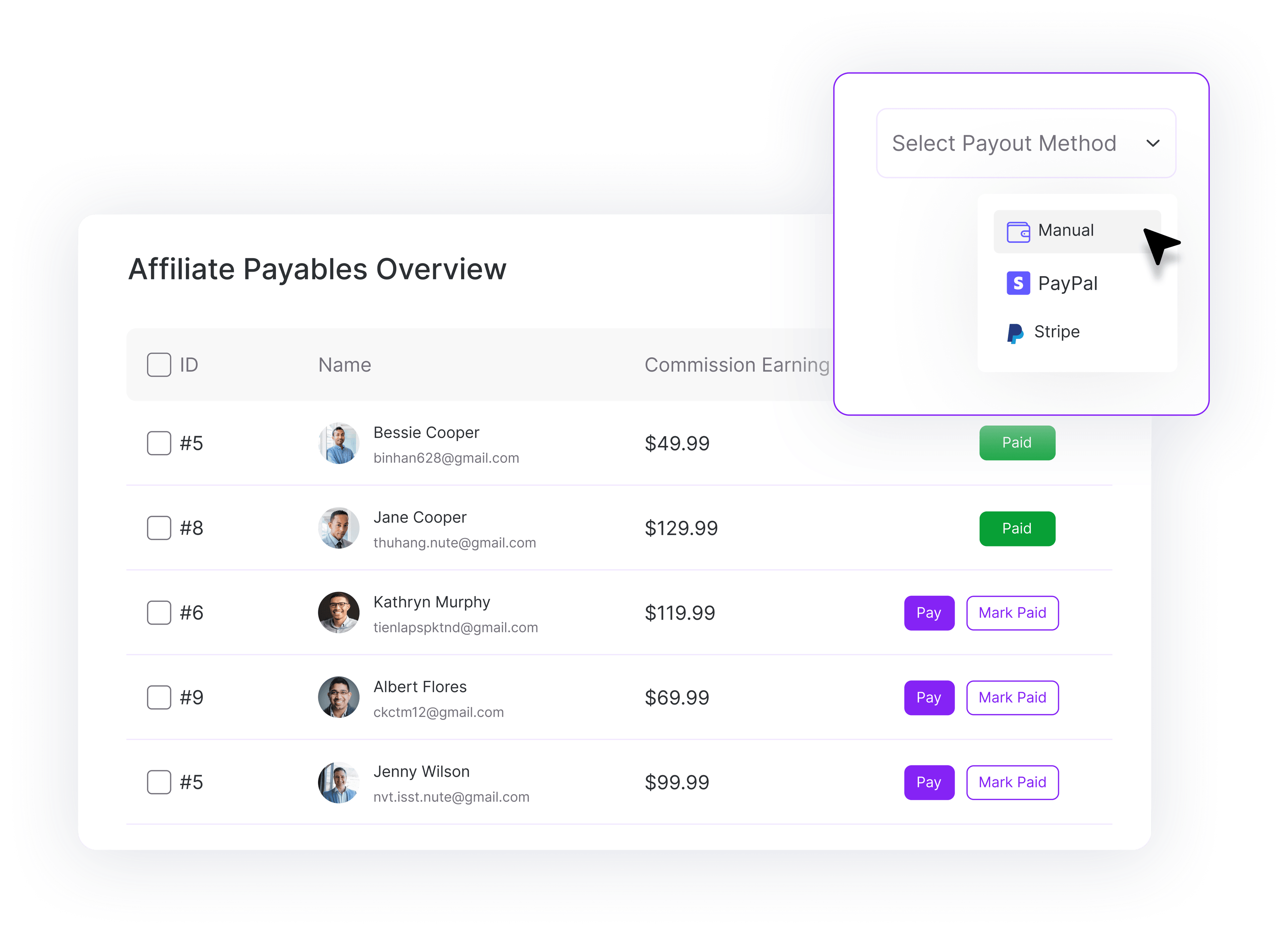 Transparent Commissions & Payouts