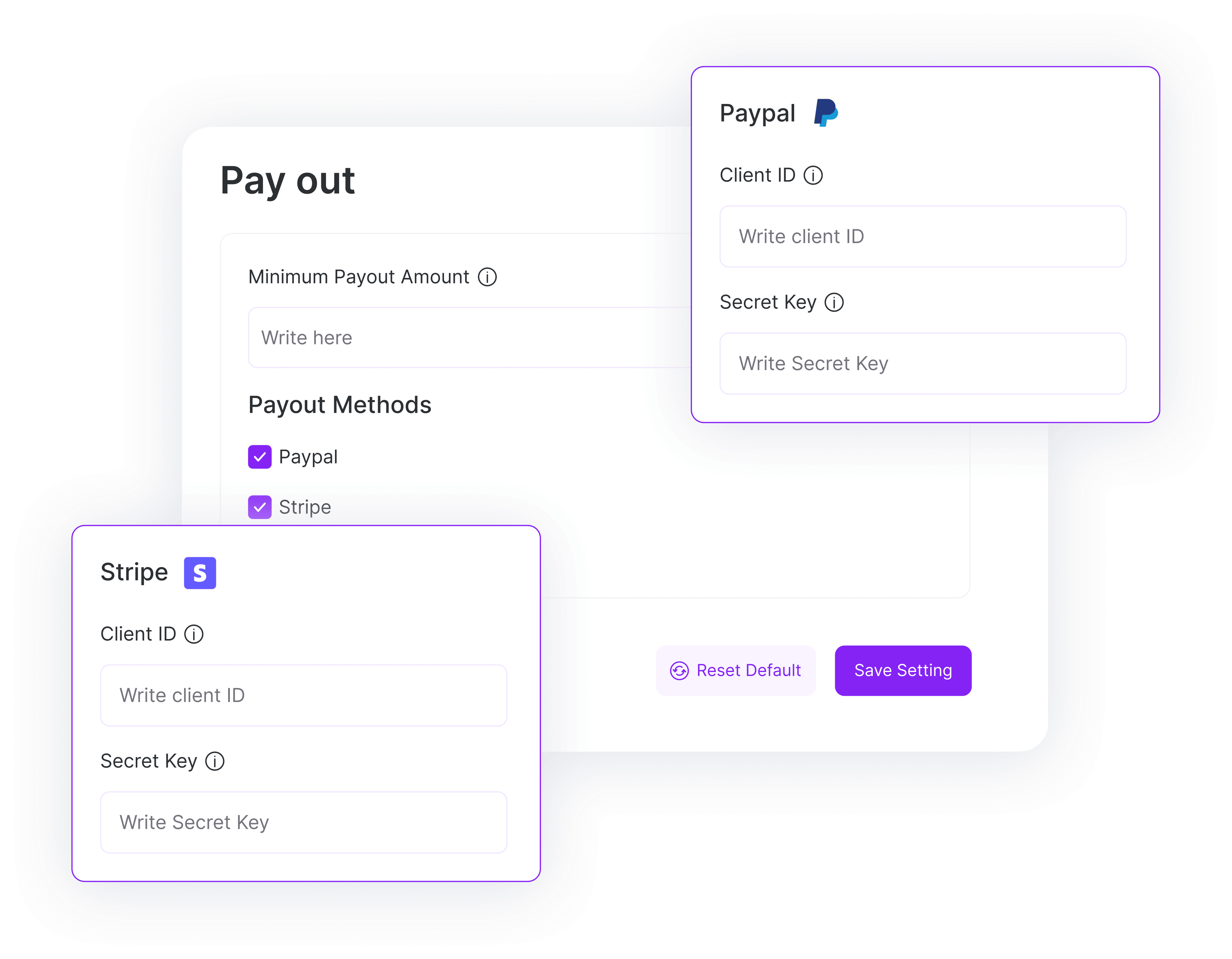 PayPal & Stripe Integrated with Auto Payouts